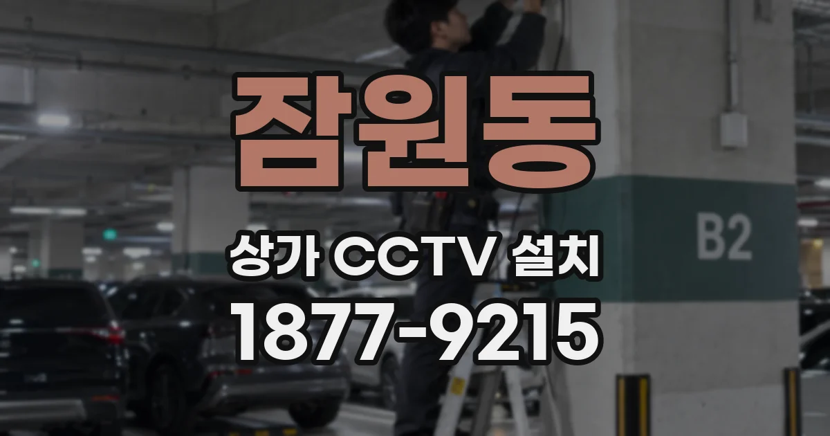 잠원동 상가 CCTV 설치