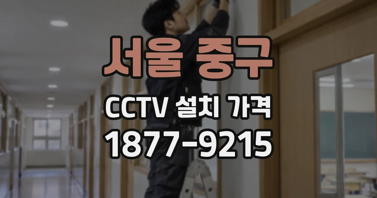 서울 중구 CCTV 설치 가격