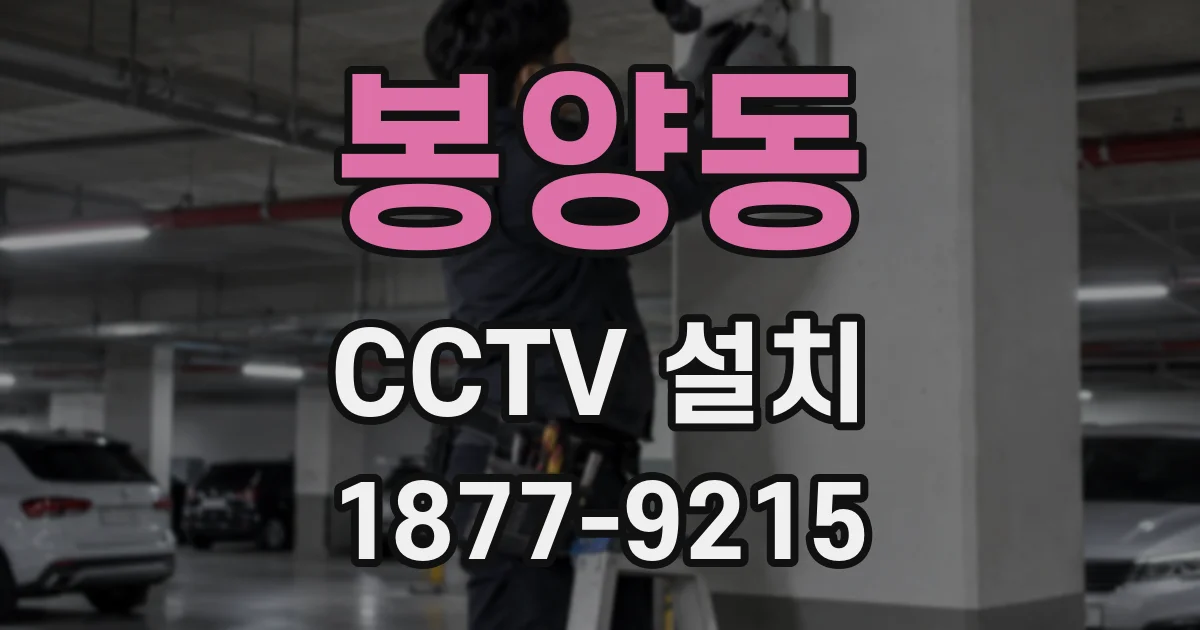 봉양동 CCTV 설치
