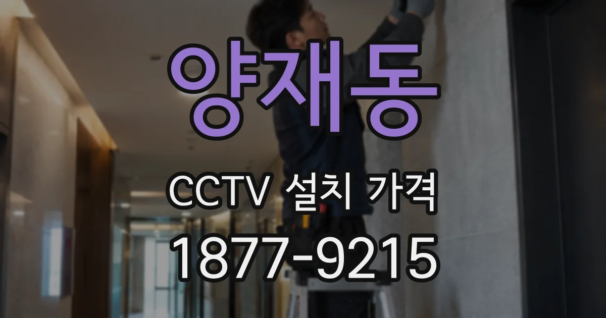 양재동 CCTV 설치 가격