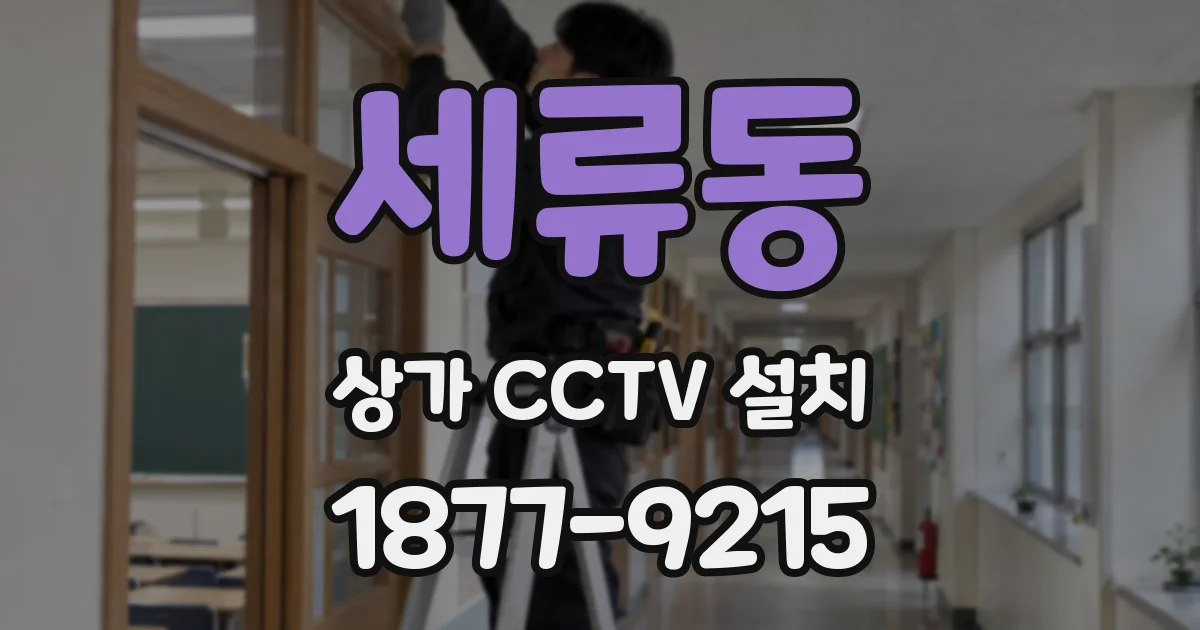 세류동 상가 CCTV 설치