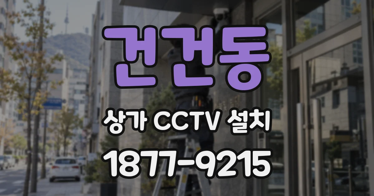 건건동 상가 CCTV 설치