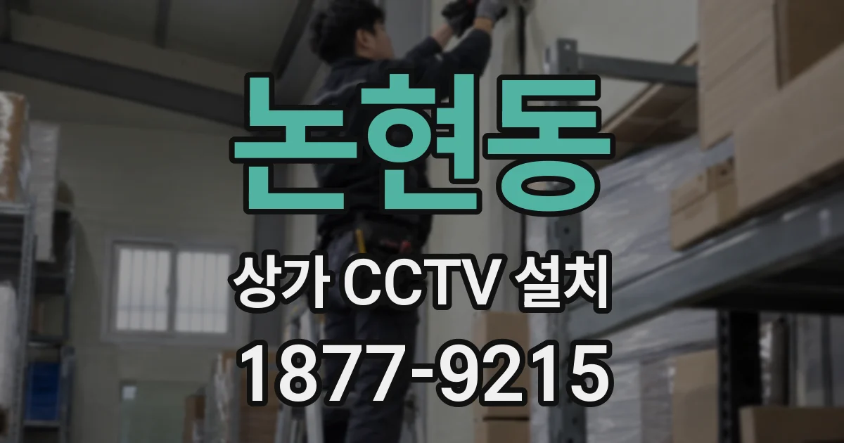 논현동 상가 CCTV 설치