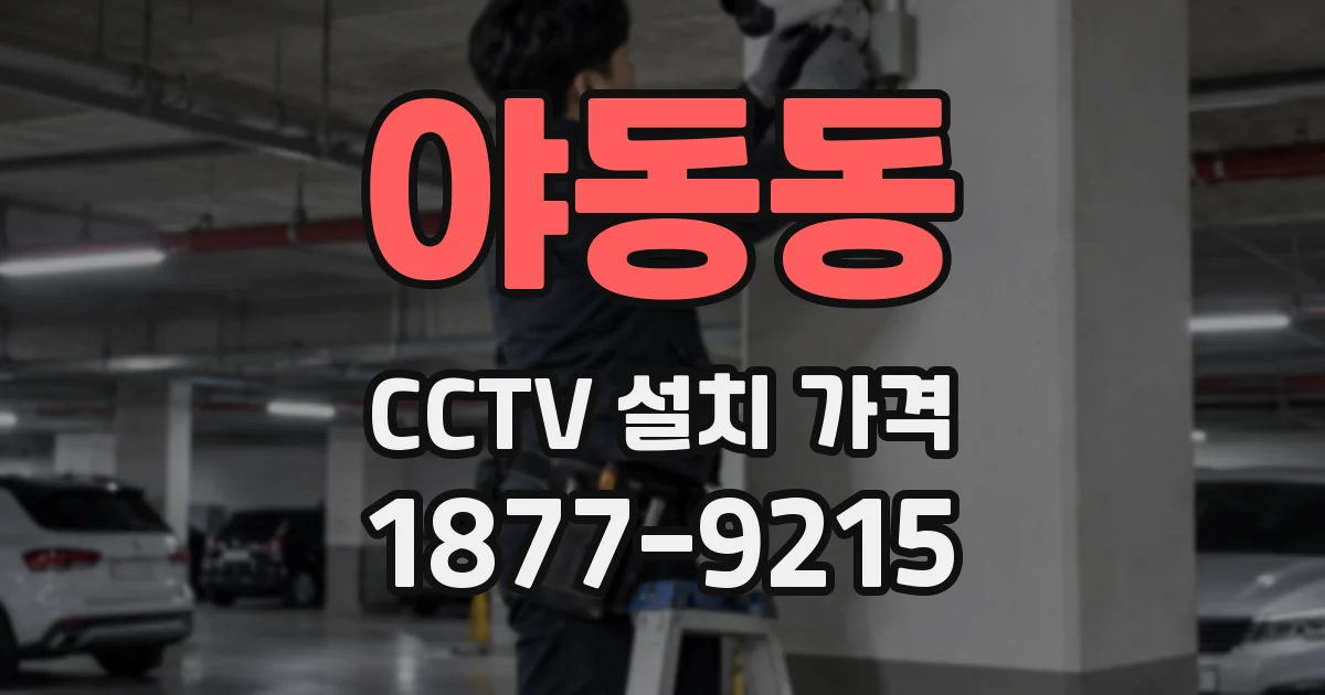 야동동 CCTV 설치 가격