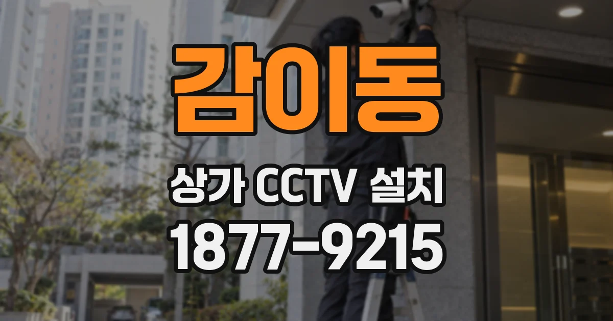 감이동 상가 CCTV 설치