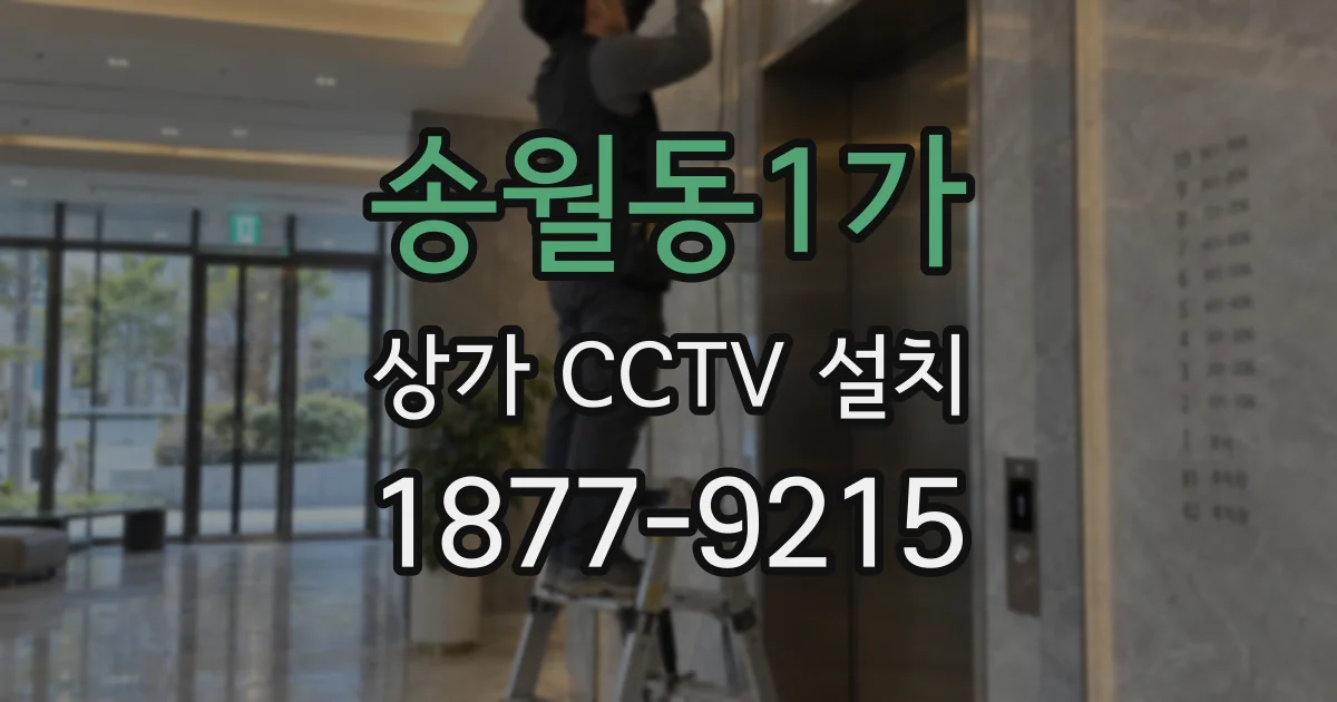 송월동1가 상가 CCTV 설치
