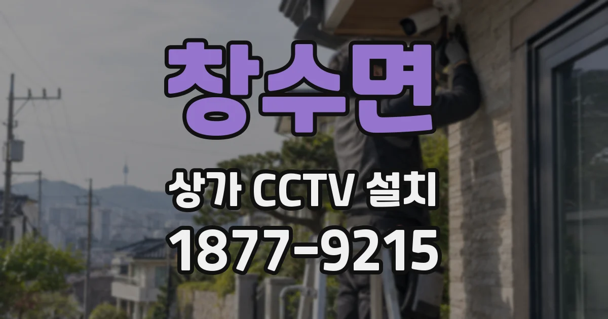 창수면 상가 CCTV 설치