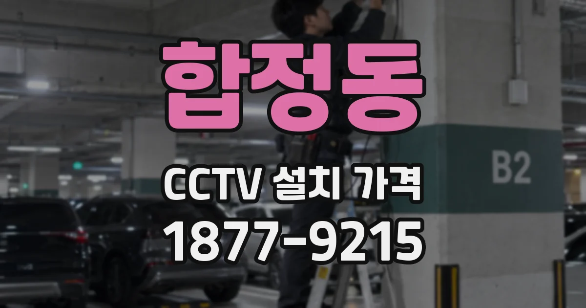합정동 CCTV 설치 가격