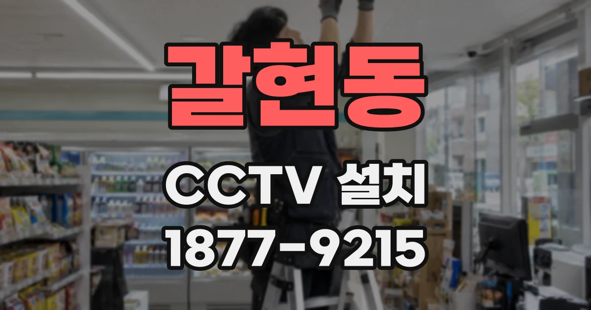 갈현동 CCTV 설치