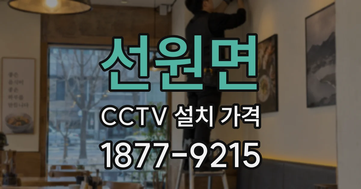 선원면 CCTV 설치 가격