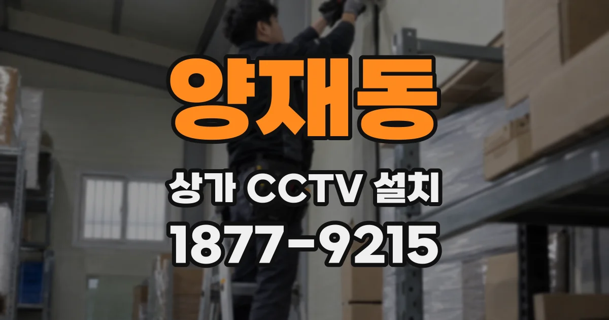 양재동 상가 CCTV 설치