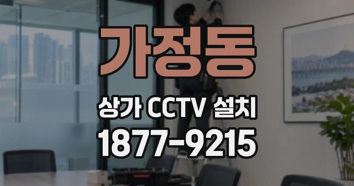 가정동 상가 CCTV 설치