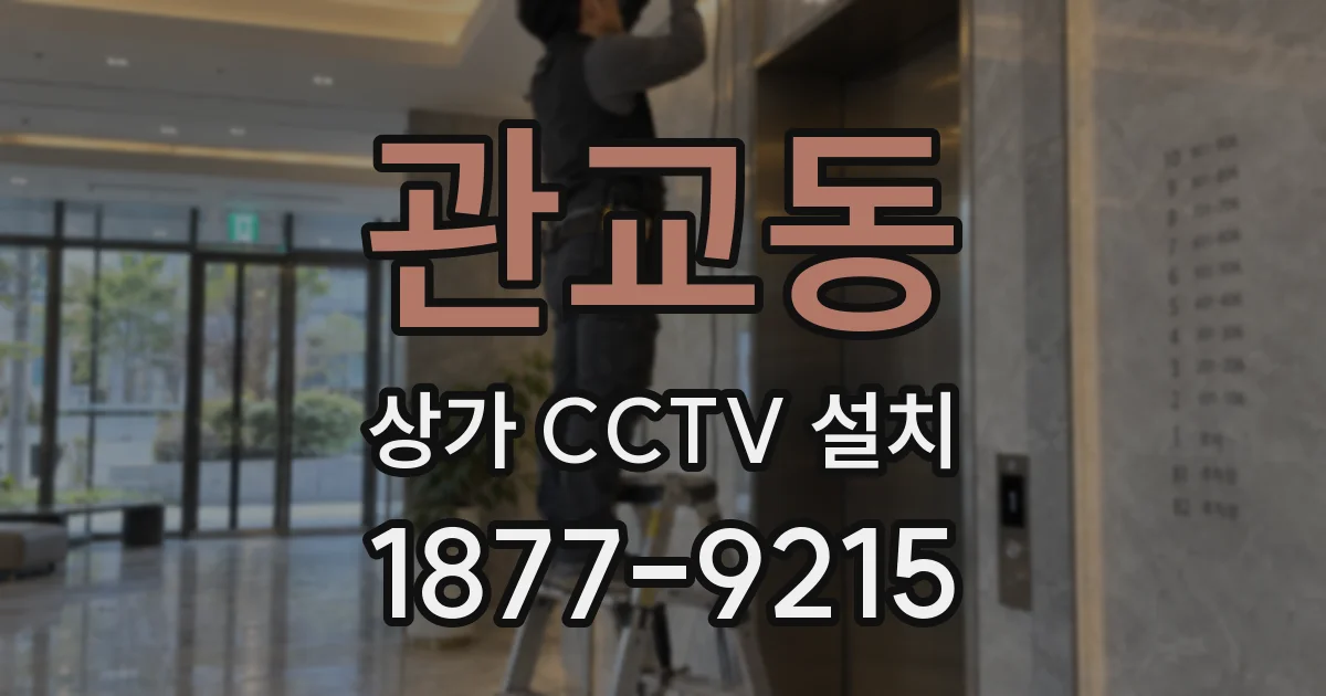 관교동 상가 CCTV 설치