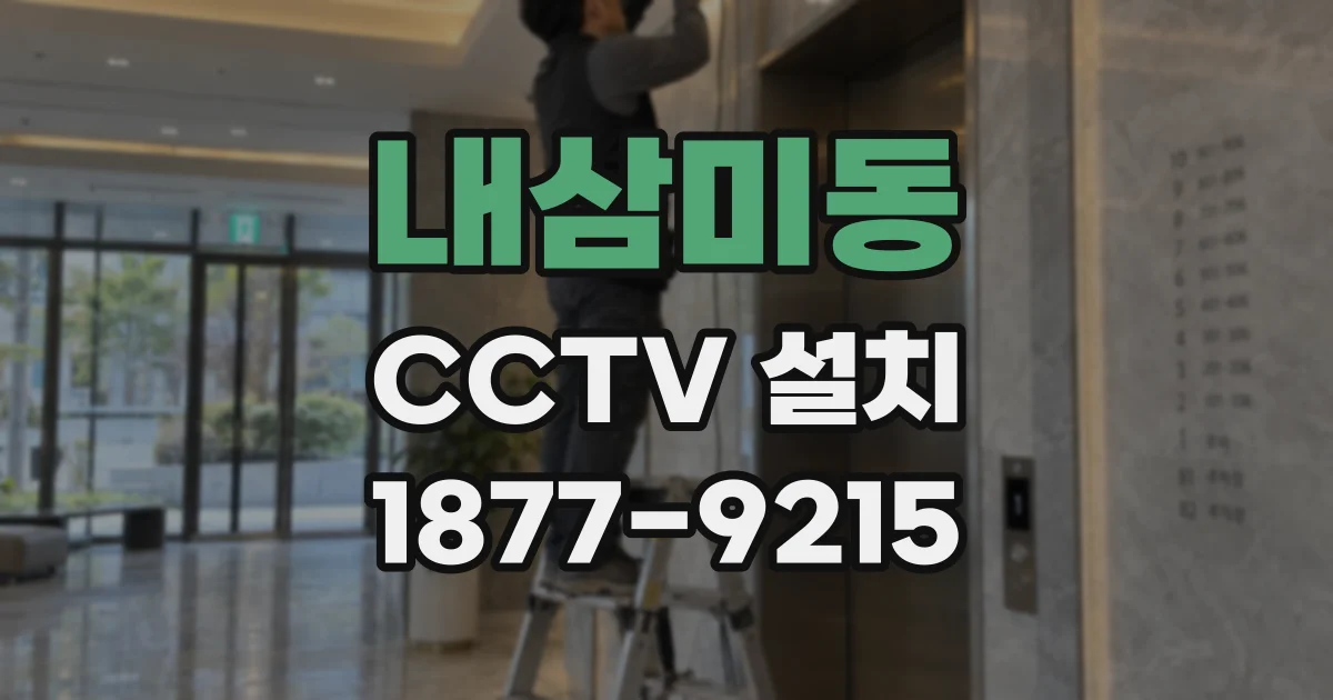 내삼미동 CCTV 설치
