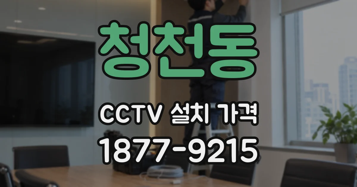 청천동 CCTV 설치 가격