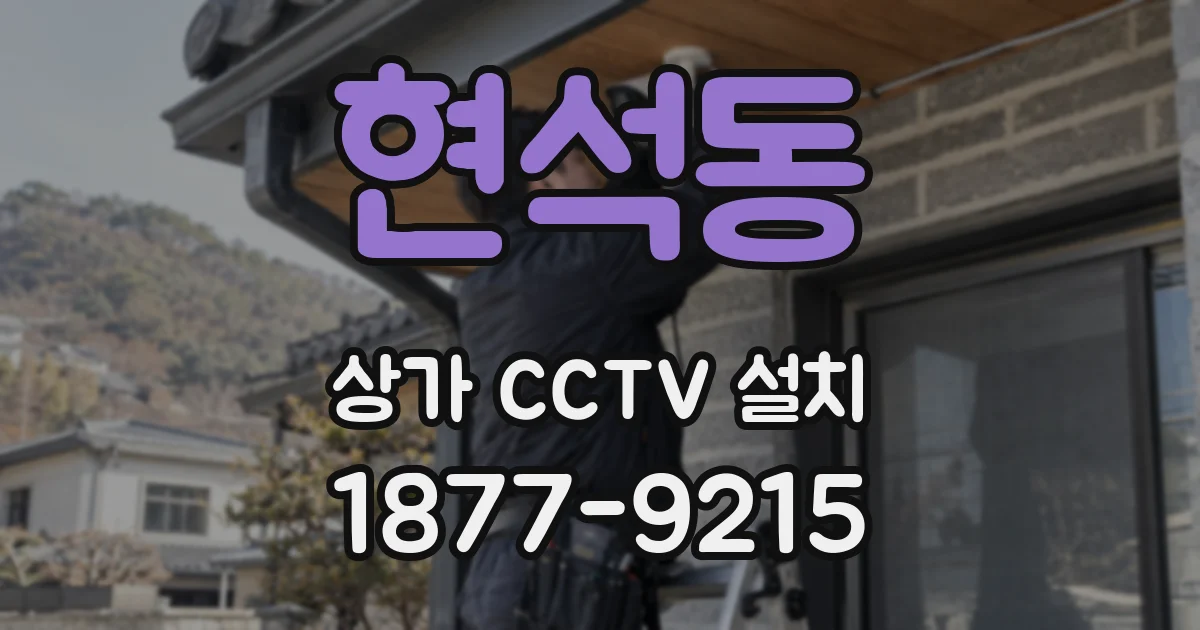 현석동 상가 CCTV 설치