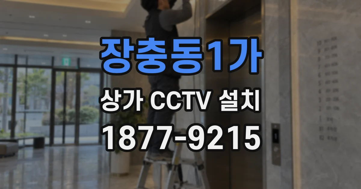 장충동1가 상가 CCTV 설치