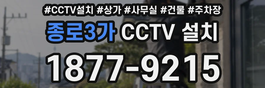 종로3가 CCTV 설치