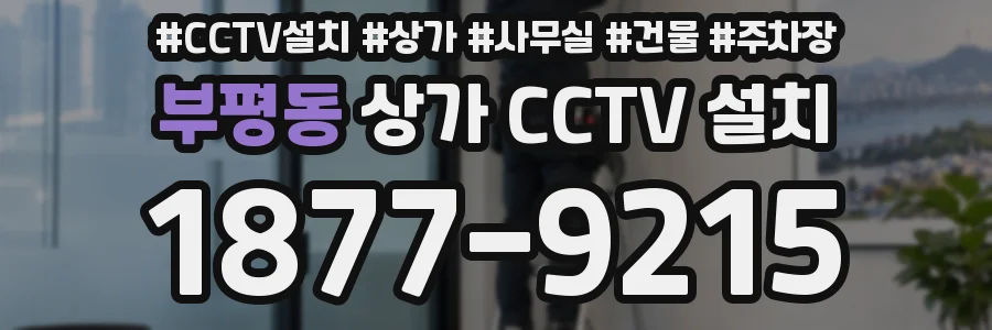 부평동 상가 CCTV 설치