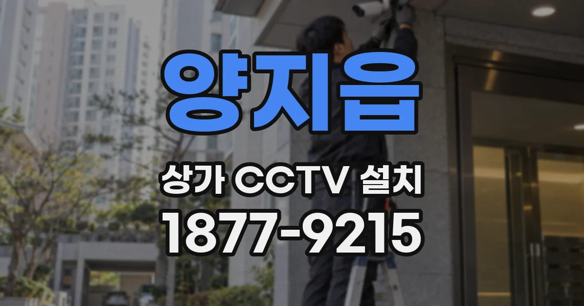 양지읍 상가 CCTV 설치