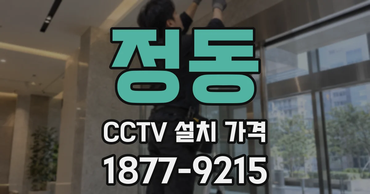 정동 CCTV 설치 가격