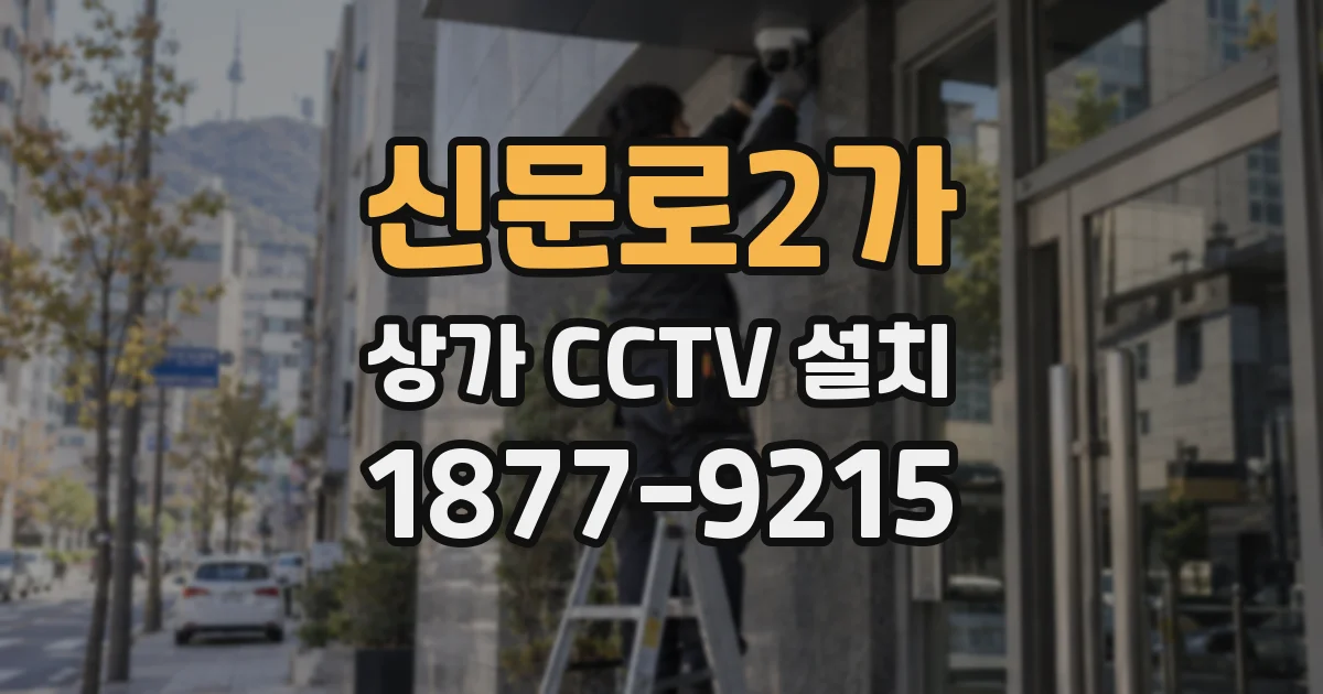 신문로2가 상가 CCTV 설치