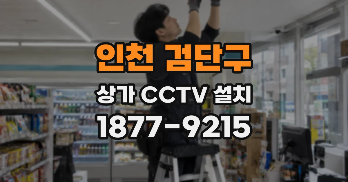 인천 검단구 상가 CCTV 설치