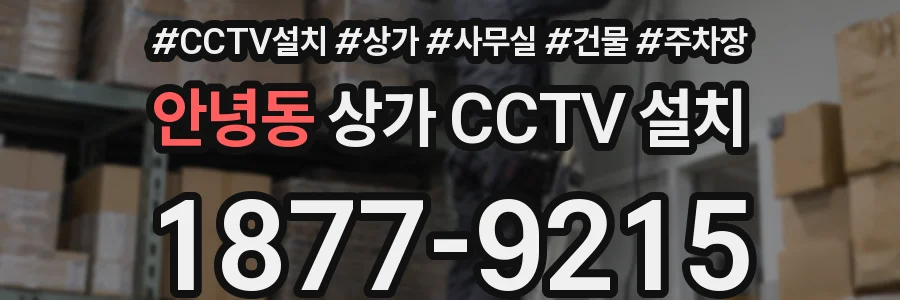 안녕동 상가 CCTV 설치