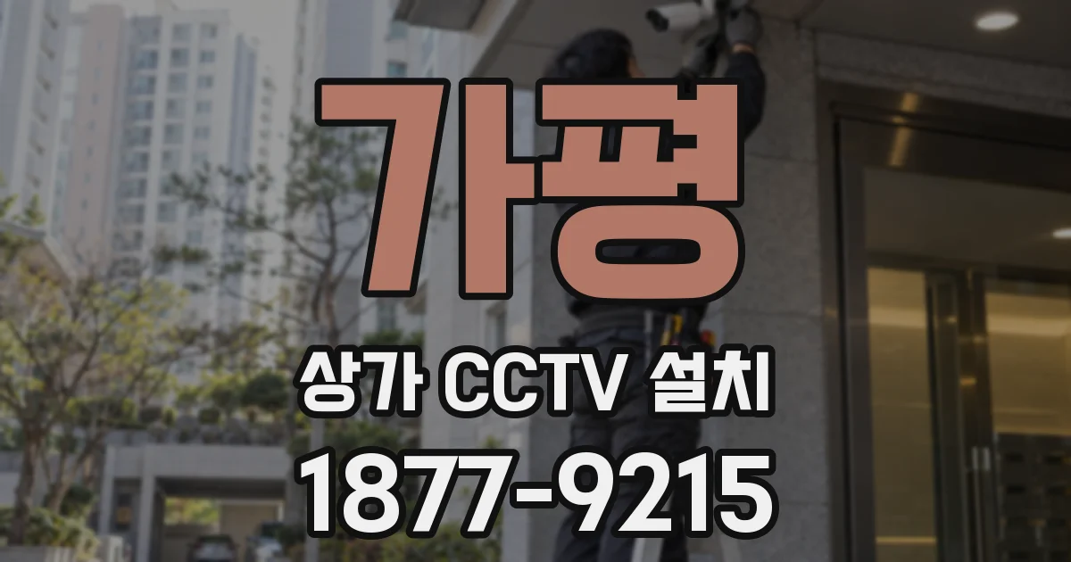가평 상가 CCTV 설치