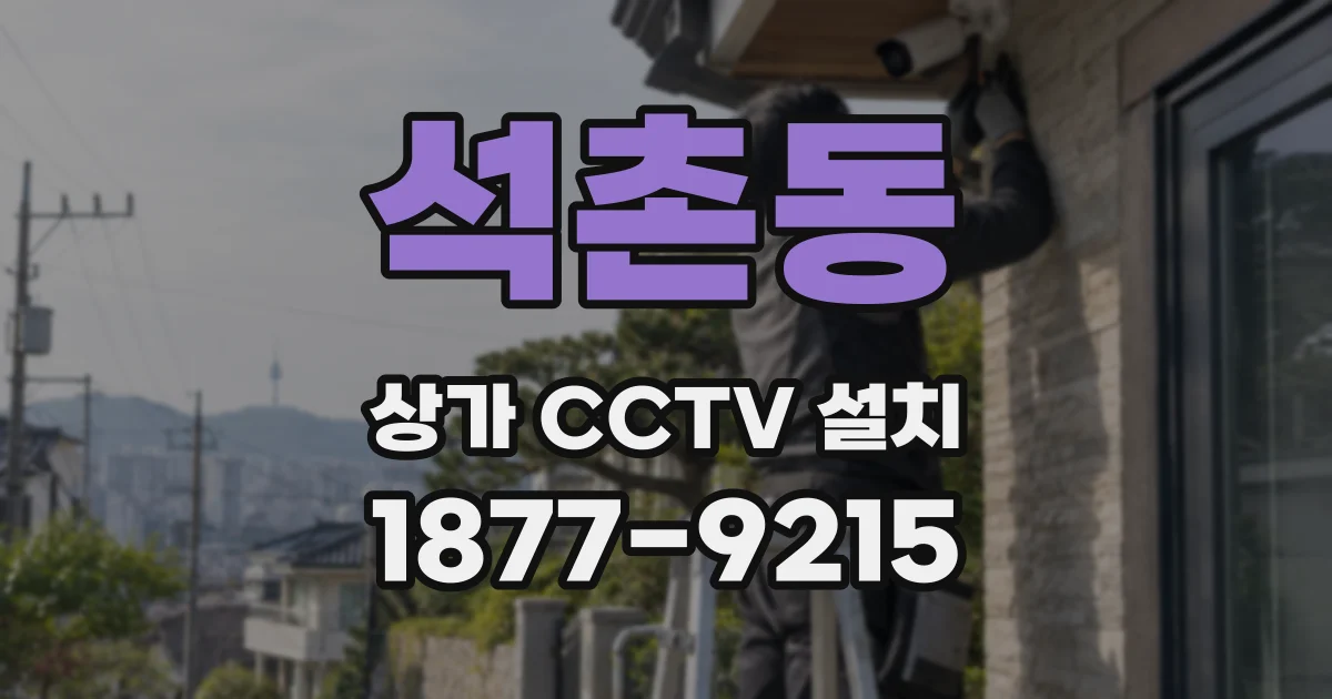 석촌동 상가 CCTV 설치