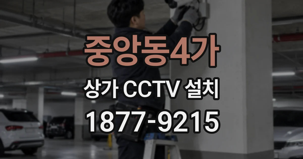 중앙동4가 상가 CCTV 설치