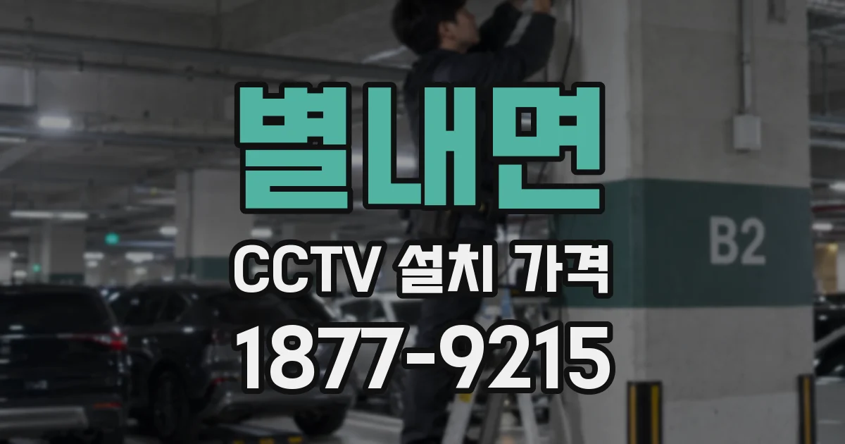 별내면 CCTV 설치 가격