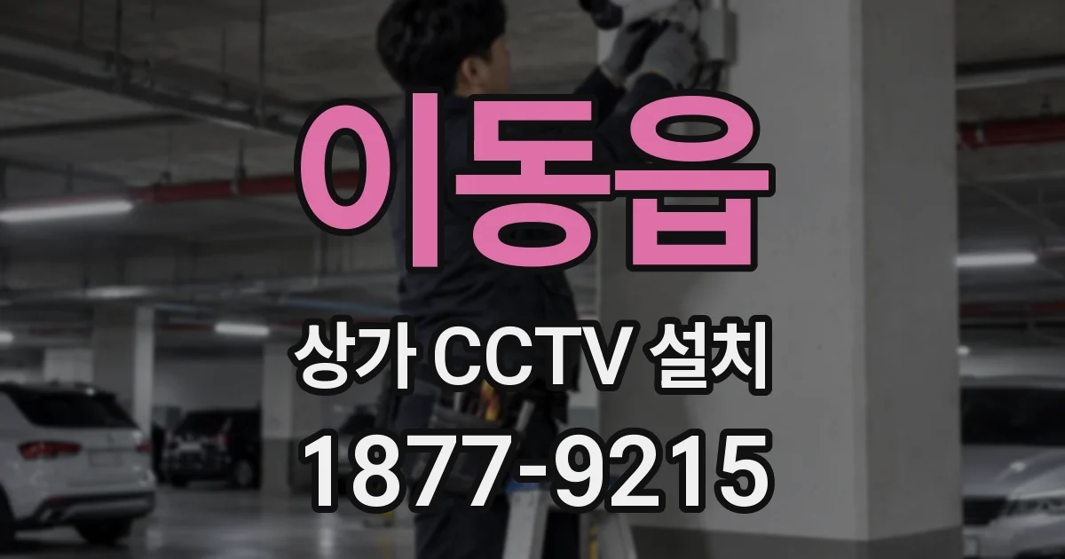 이동읍 상가 CCTV 설치