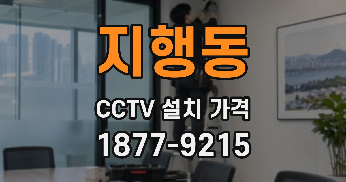 지행동 CCTV 설치 가격
