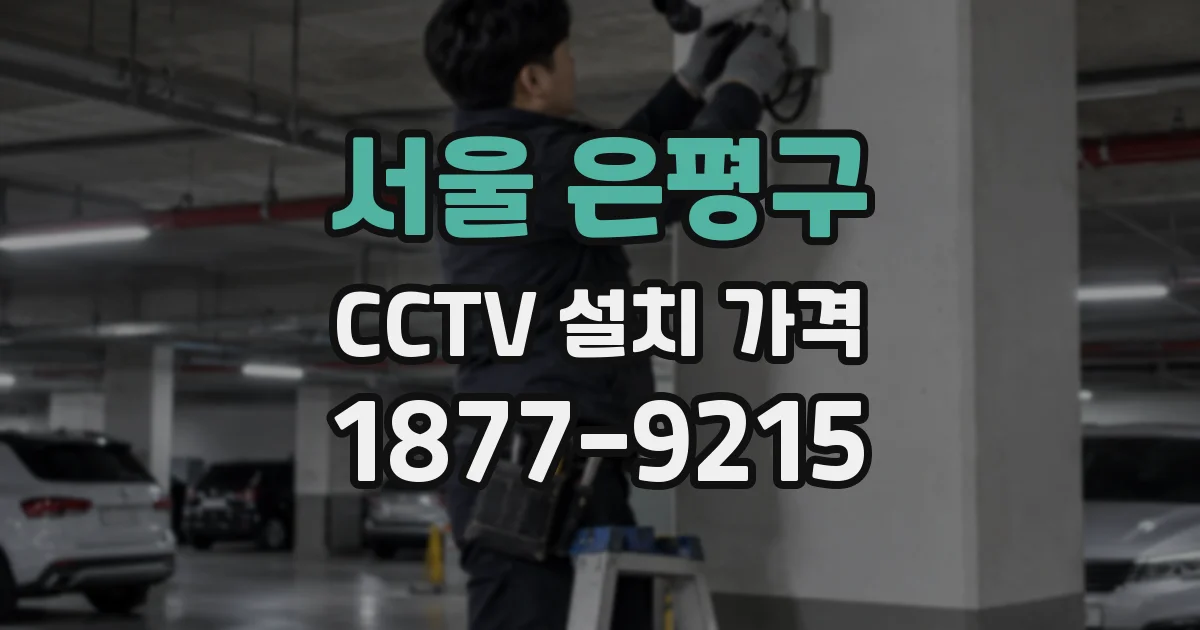 서울 은평구 CCTV 설치 가격