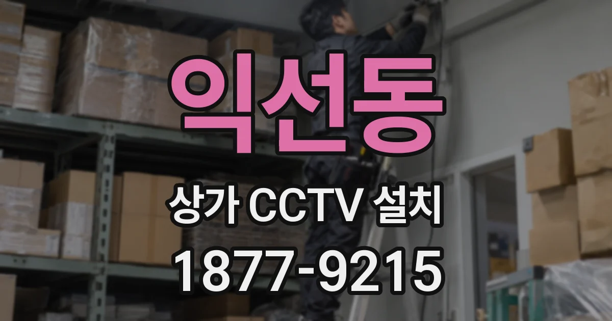 익선동 상가 CCTV 설치