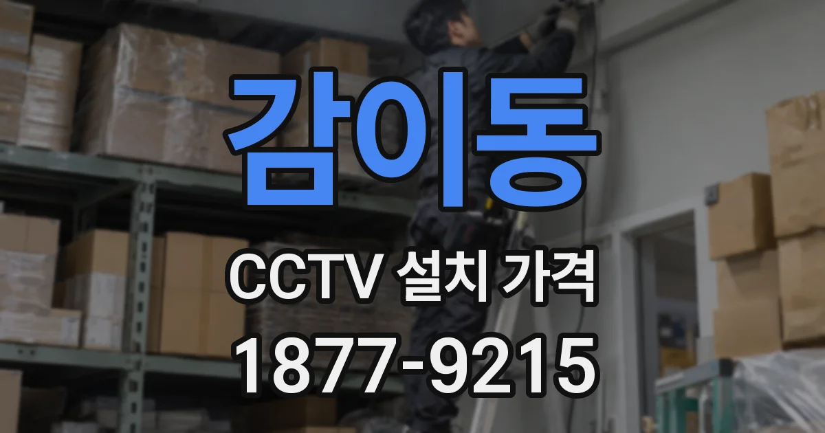 감이동 CCTV 설치 가격