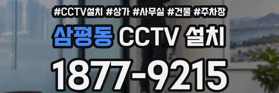 삼평동 CCTV 설치