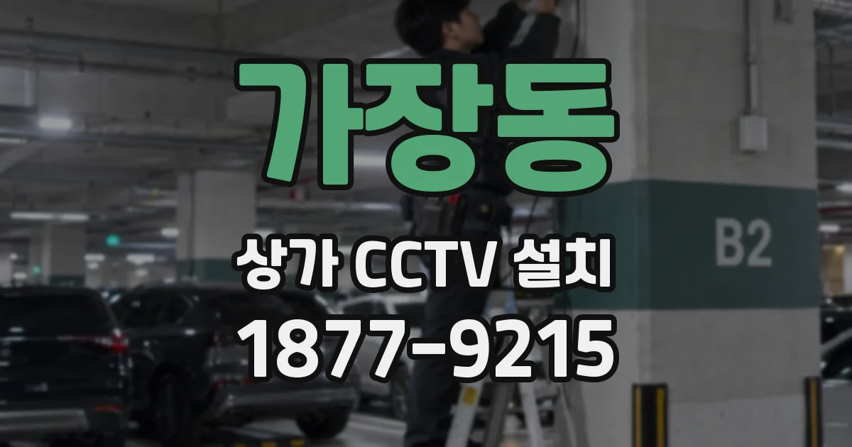 가장동 상가 CCTV 설치