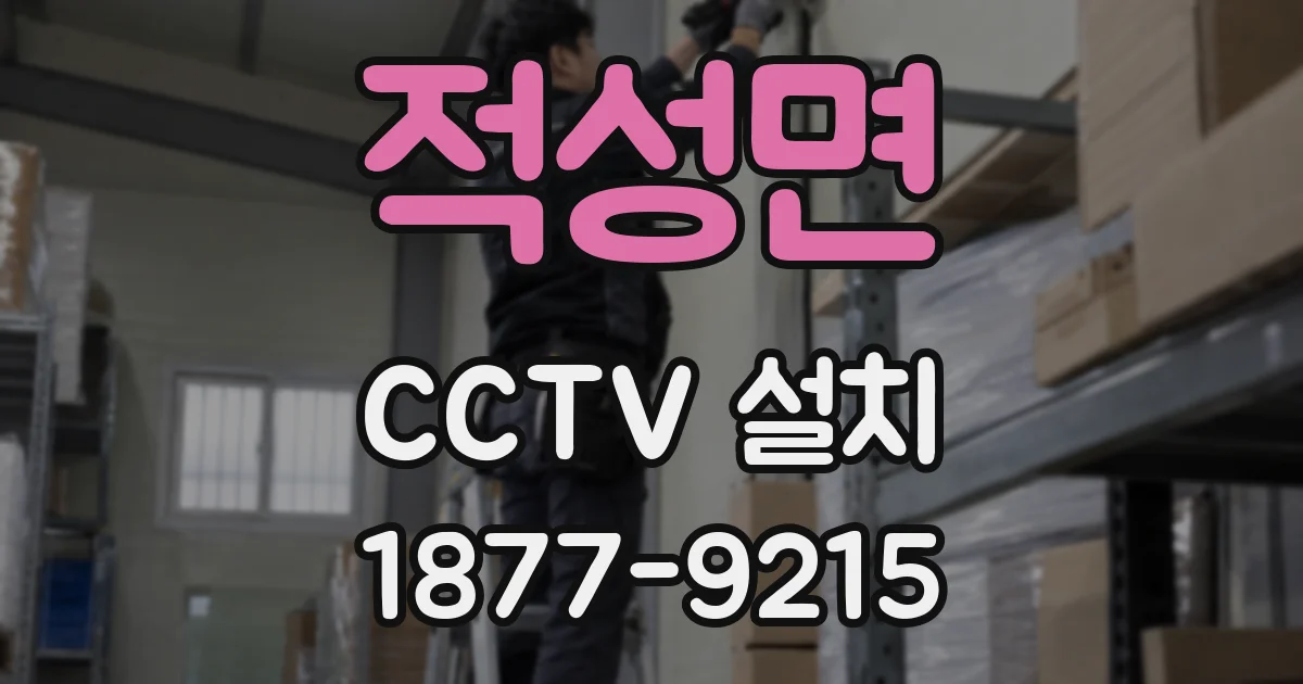 적성면 CCTV 설치