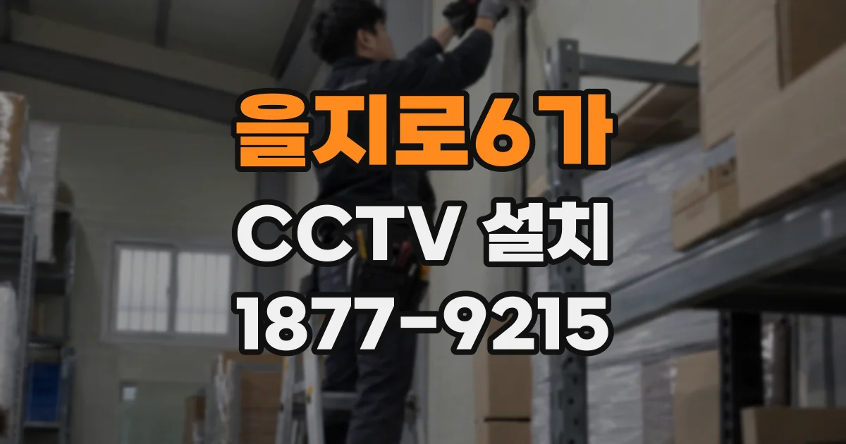 을지로6가 CCTV 설치