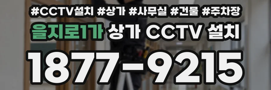 을지로1가 상가 CCTV 설치