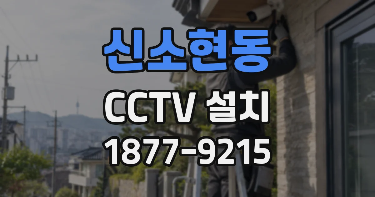 신소현동 CCTV 설치