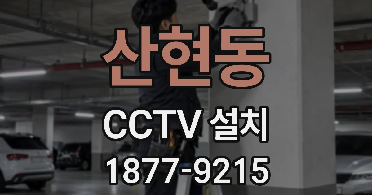 산현동 CCTV 설치