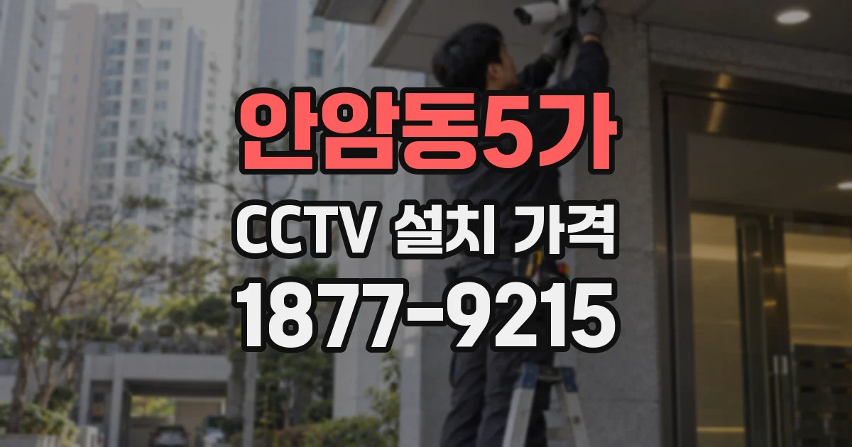 안암동5가 CCTV 설치 가격