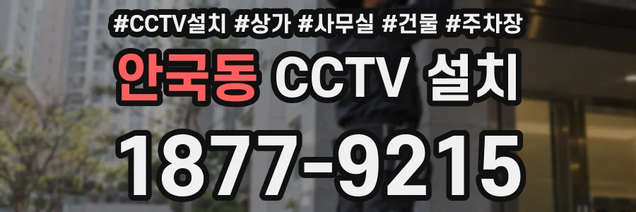 안국동 CCTV 설치