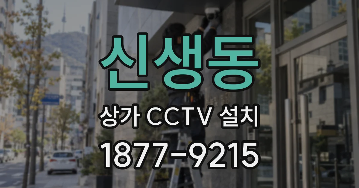 신생동 상가 CCTV 설치