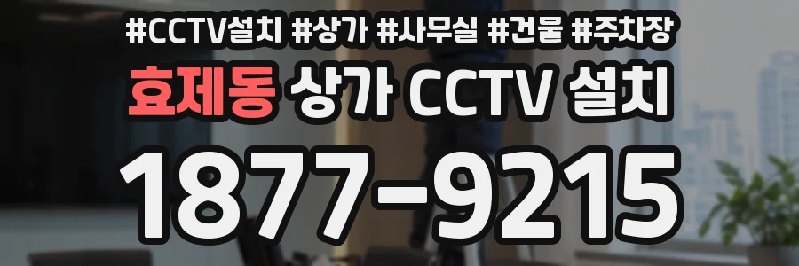 효제동 상가 CCTV 설치
