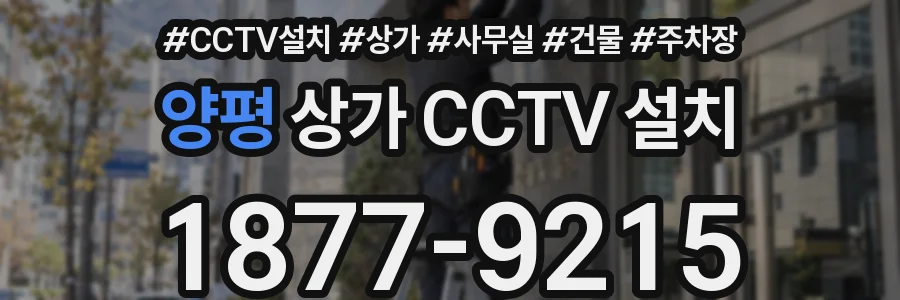 양평 상가 CCTV 설치