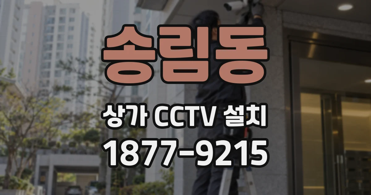 송림동 상가 CCTV 설치